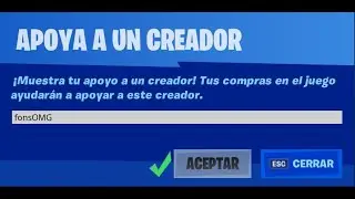 COMO APOYA A UN GREADOR FORTNITE. fonsOMG