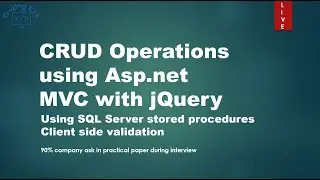 CRUD Operations using Asp.net MVC with jQuery