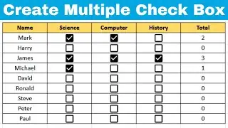 How to Master To Create Multiple Check Box In Excel | Thousands Check Boxes