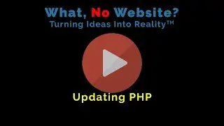 What No Website, How To Update PHP
