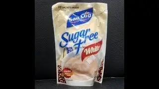 10 Sachets San Mig Sugar Free Coffee White Low Carb Lower Calories