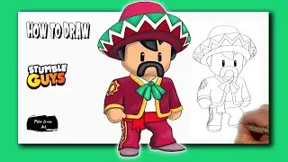 How to Draw Guy De Mayo from Stumble Guys