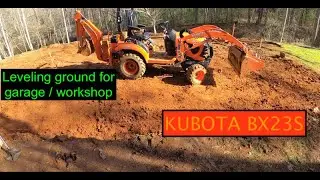 Leveling sloped ground for a new garage/workshop