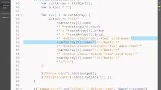 21 Shopping Cart add and subtract from cart