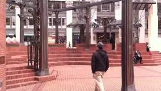 Portland's Pioneer Courthouse Square on 4/6/2011
