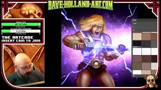 Rendering He-Man digital painting with Commentary