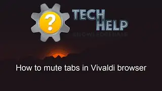 How to mute tabs in Vivaldi browser