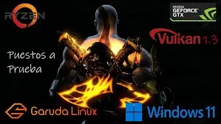 God of War III | RPCS3 | Vulkan 1.3 Framerate | Linux vs Windows | GTX 1070 + Ryzen | Boosted