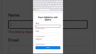 Form Validation with jQuery | jQuery Validation Plugin Tutorial 