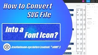 How to Convert SVG File Into a Font Icon?