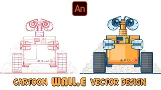 Wall.E Vector Design in Animate CC - Vector Design Tutorial