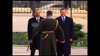 Officer Hits His Hat With Sword funny moment