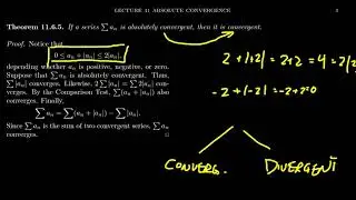 Absolute Convergence Implies Convergence