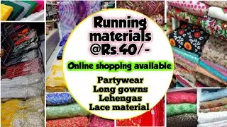 Rs.40க்குrunning materials|lehenga material|customized dress material|organza material|online order