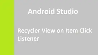 Android Studio RecyclerView onItemClickListener