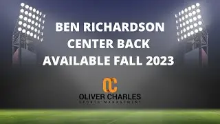 Ben Richardson, Centerback/Holding Midfield, Available Fall 2023