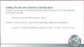 CISCO Network CCNA-4.1 Initial Router Configuration-Hostname and interface descrition part1