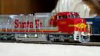 Santa Fe HO train in the my living room!