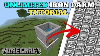 HOW TO MAKE  IRON FARM MINECRAFT POCKET EDITION 1.20 IN HINDI || IRON FARM MINECRAFT BEDROCK 1.20 ||