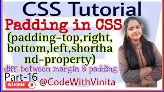 CSS Tutorial|Part-16|Padding in css|Shorthand property|margin and padding|