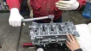 Двигатель 5Е фильм 6 установка ГБЦ. Engine 5E film 6. Correct installation of the cylinder head.