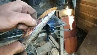 Якутский нож рубит монетку, гильзу, ЖЕЛЕЗО!! 18+