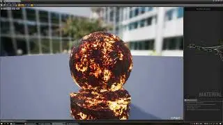 Burning Wood Material Preview // Unreal Engine