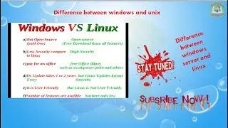 Lesson - 02 : UNIX - Differences Between Windows And UNIX Server && Windows and LINUX Server