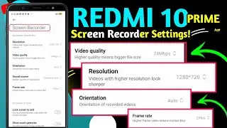 REDMI 10 PRIME / Screen Recorder Settings / Redmi screen recorder settings कैसे निकाल सकते हो