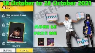 free fire Cobra Character free redeem code today 18 October to 28 October 2021,ff today redeem code