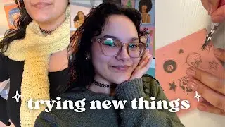 introducing new hobbies 👩🏻‍🎨 🧶| crochet, block printing and more!
