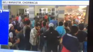 Starcia Imigrantów z Policją, Beli Manastir, Chorwacja 2015-09-18