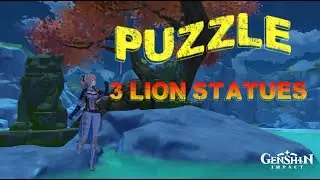 Genshin Impact Mobile - 3 Lion Statues Puzzle Near Luhua Pool