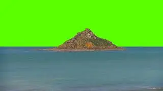 Island in Sea, Green Screen Video, Chroma Key - Filmora Assets