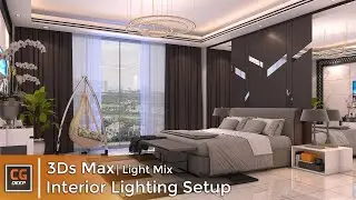 Realistic Interior Lighting Setup in 3ds Max 2014 VRay Next Tutorial | CG Deep | VRay 5 | Light Mix
