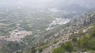 El Montgó vist des del mirador de Segaria. Un espectacle, més encara si arribes amb la Btt