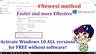 Activate Windows 10 ALL versions for FREE without software - Newest method ✔
