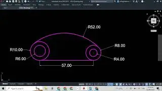How to Reproduce a Simple Tangential Drawing Given the Necessary Dimensions #autocad #techdrawing