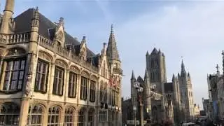 Gent - View of the city from the Sint-Michielsburg bridge