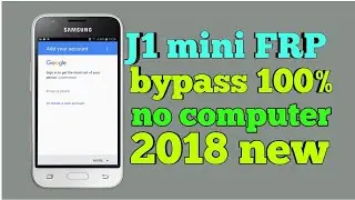 samsung j1 min frp bypass 100% done no need computer | 2018