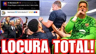 🏆BARCELONA CAMPEÓN DE LIGA, ASÍ LO CELEBRAN! LOCURA TOTAL! SZCZESNY, LAPORTA, RAPHINA, LAMINE!