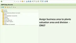 Assign business area to plants valuation area and division in SAP SD  -  SAP MM || Step 10