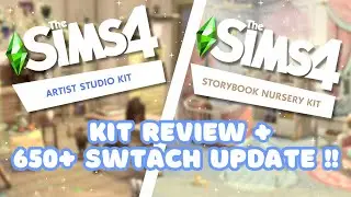 MY REVIEW OF THE SIMS 4 STORY BOOK KIT & THE ARTIST STUDIO KIT + (650 NEW SWATCHES!!) & Grim event!👻