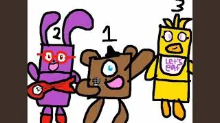 Numberblocks singing the Five Nights at Freddys Song - (fanmade) The Living Tombstone FNAF drawings