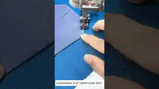 Prensatelas 2 en 1 para hacer la costura doble en la maquina recta. #shorts