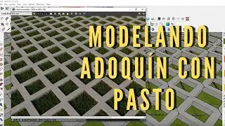 Como Hacer Adoquín con Pasto en Sketchup