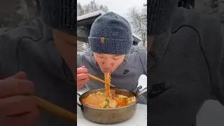 Cooking Ramen In The Snow