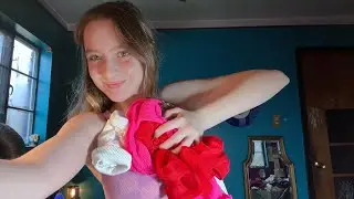 Trying on clothes from spirit Halloween!!