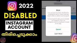how to recover disable instagram account in Malayalam 2022