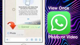 How to Send VIEW ONCE Photos in WhatsApp (WhatsApp Disappearing Photos)